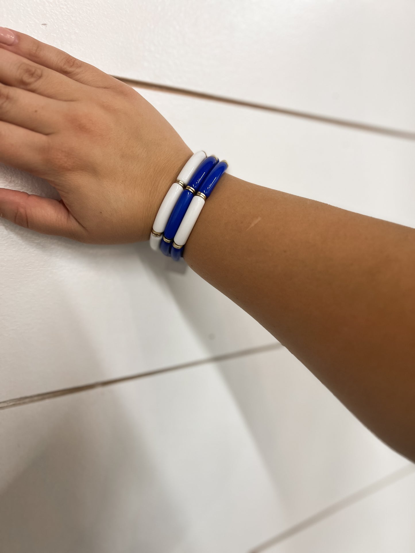 Blue & White Chunky Bracelet